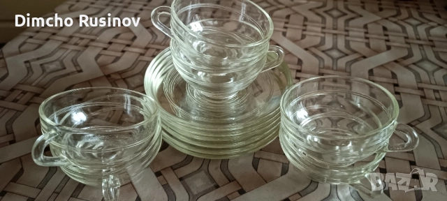 ЕКСТРА КАФЕ СЕРВИЗ СТЪКЛЕН, снимка 2 - Сервизи - 52451592