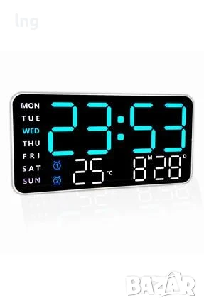 Електронен часовник – Мултифункционален дигитален, снимка 4 - Стенни часовници - 50973220