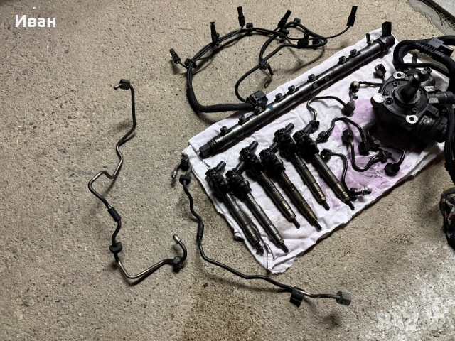 ОТЛИЧЕН Комплект Дюзи/Рейл/ Помпа/Маркучи/Трьбички за -BMW 3.0d/258hp-, снимка 2 - Части - 53843007