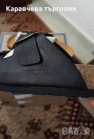 НОВИ Кожени маркови  Lumberjack , снимка 4 - Мъжки чехли - 41974658