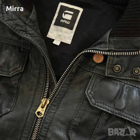 G-Star Raw Leather Jacket, снимка 3 - Якета - 52044811