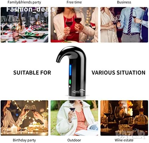 Нова Преносима USB акумулаторна електрическа аераторна декантера дозиране за вино, снимка 8 - Други стоки за дома - 41895521