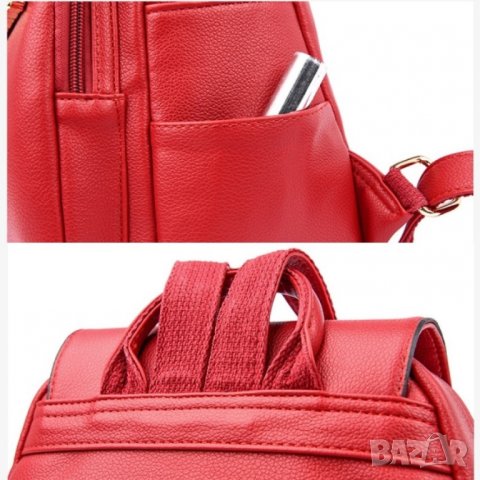 Дамска раница Renata Red, снимка 11 - Раници - 41479247