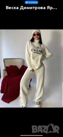 Дамски костюм фино плетиво., снимка 2 - Костюми - 42734625