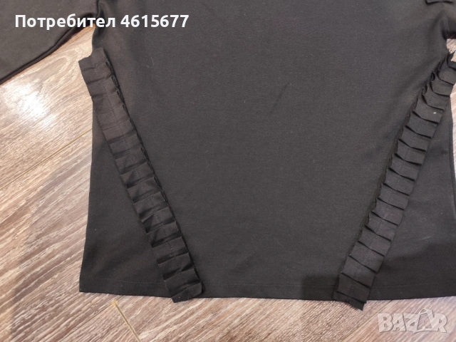 черна блузка , снимка 5 - Блузи с дълъг ръкав и пуловери - 53373210