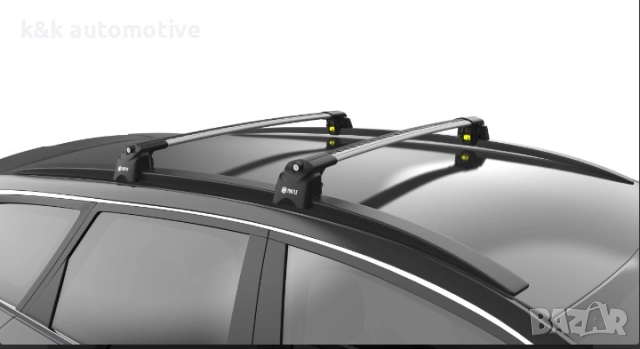 Напречни греди за багажник за коли с вградени покривни релси, снимка 3 - Части - 51658898