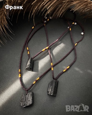 Амулет от черен турмалин, снимка 3 - Колиета, медальони, синджири - 41169819