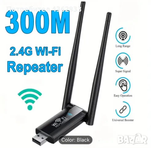 Wi-fi усилвател 300mbps