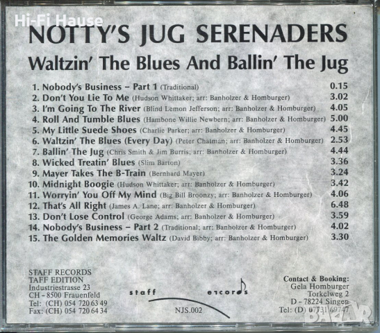 Nottys Jug Serenaders, снимка 2 - CD дискове - 36241577