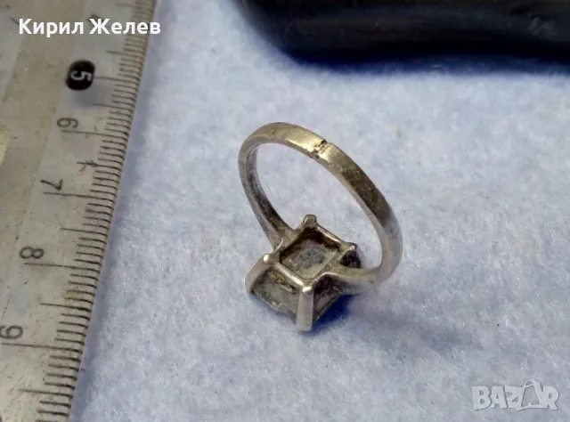 ВИНТИДЖ АРТ СРЕБЪРЕН ПРЪСТЕН СРЕБРО 925 с ГОЛЯМ ЮВЕЛИРНО ФАСЕТИРАН НАТУРАЛЕН ПЛАНИНСКИ КРИСТАЛ 48612, снимка 9 - Пръстени - 50192487