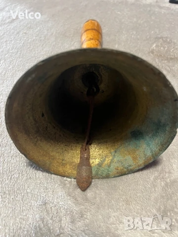 бронзова ученическа камбана , снимка 3 - Антикварни и старинни предмети - 51081199