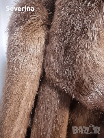 Ново,естествен косъм палто от бобър, снимка 2 - Палта, манта - 53322943