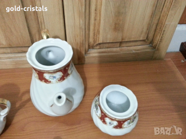 Стар български порцелан чийник захарница латиера, снимка 5 - Антикварни и старинни предмети - 36163991