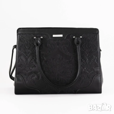 Елегантна дамска чанта с бродирани детайли и много отделения, снимка 14 - Чанти - 50653761