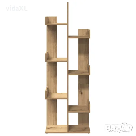 vidaXL Библиотека, дъб артизан, 48x25,5x140 см, инженерно дърво, снимка 4 - Етажерки - 56148205