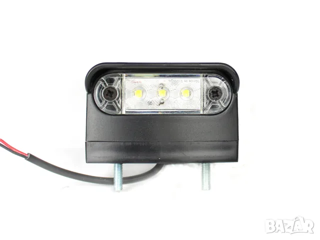 LED плафон за регистрационен номер 3 LED с черен корпус