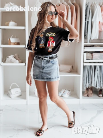 Дамски дънкови шорти с пола и къси панталони DENIMLOVE, снимка 4 - Къси панталони и бермуди - 51111554