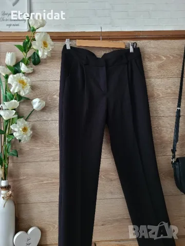Черен елегантен панталон JUNONA , снимка 2 - Панталони - 50253282