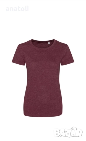 Дамски тениски Heather Burgundy, XL от Германия, снимка 2 - Тениски - 52719959