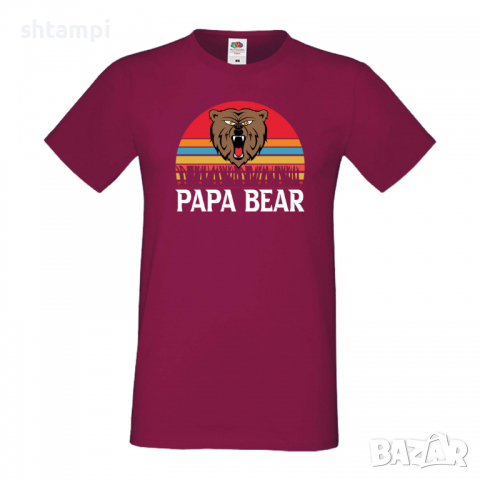 Мъжка тениска Papa Bear Дядо,Празник,Татко,Изненада,Повод,Рожден ден, Имен Ден,, снимка 5 - Тениски - 36504713