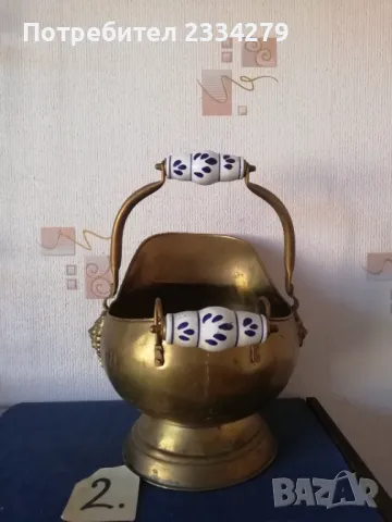 Стари съдове, орнаментирани кофи за камина. , снимка 10 - Антикварни и старинни предмети - 48558188