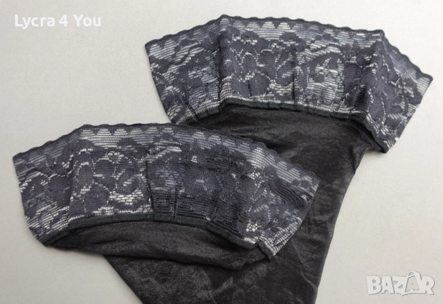 M/L нови черни луксозни силиконови чорапи, снимка 4 - Бельо - 52384178