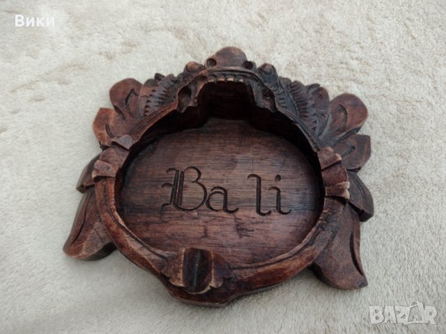 Bali-красив пепелник от дърво от бали/Bali, снимка 3 - Антикварни и старинни предмети - 34257358