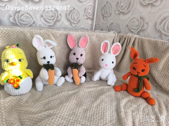 Коледно джудже, гном, плетена плюшена играчка, амигурум, снимка 9 - Плюшени играчки - 52708095