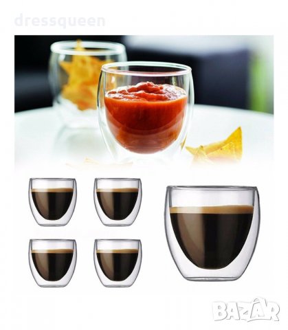 2963 Чаша от двустенно стъкло за топли, студени напитки и кафе