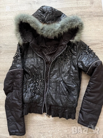 Яке с естествен Пух , снимка 2 - Якета - 53672826