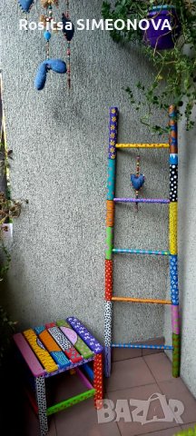 Дървена декоративна стълба, снимка 1