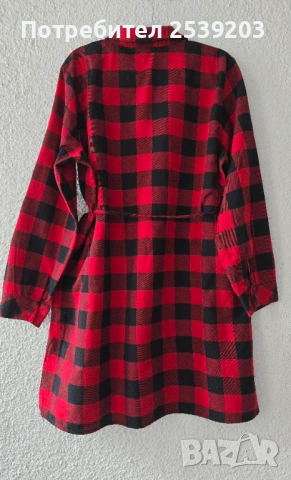 Дамска карирана рокля размер ХЛ-2ХЛ , снимка 4 - Рокли - 53697396