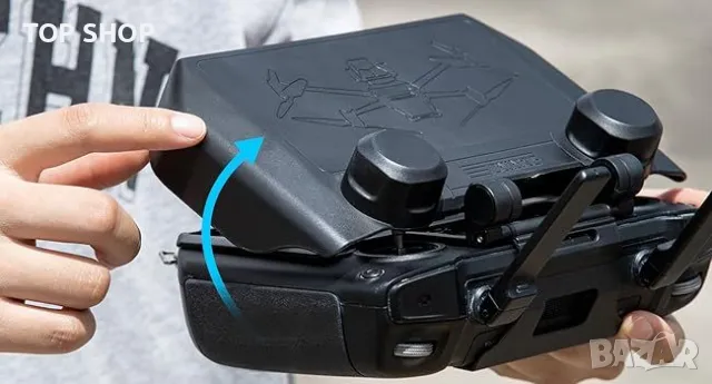 STARTRC 2в1 Сенник Джойстик Протектор за дистанционно управление DJI RC Pro/Защита на цял екран, снимка 6 - Дронове и аксесоари - 49308556