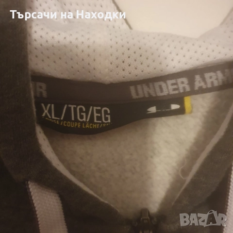 Under Armour Мъжки суичър с Качулка и Пълен Цип - Размер XL - Добро Състояние, снимка 3 - Суичъри - 52634425