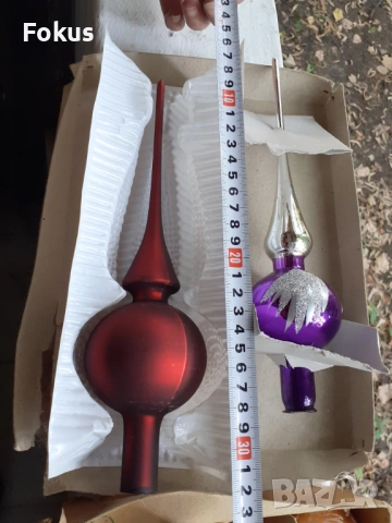 Лот стъклени коледни играчки за елхата, снимка 6 - Антикварни и старинни предмети - 53461018