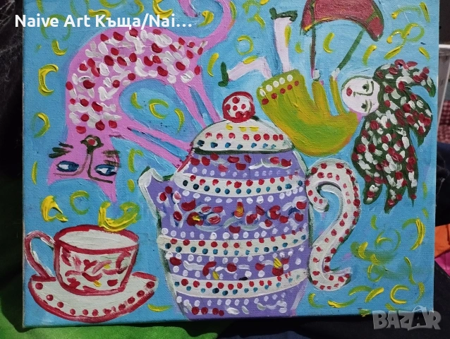 Картина платно размер в.26 /ш.32 маслени бои акрилни бои 