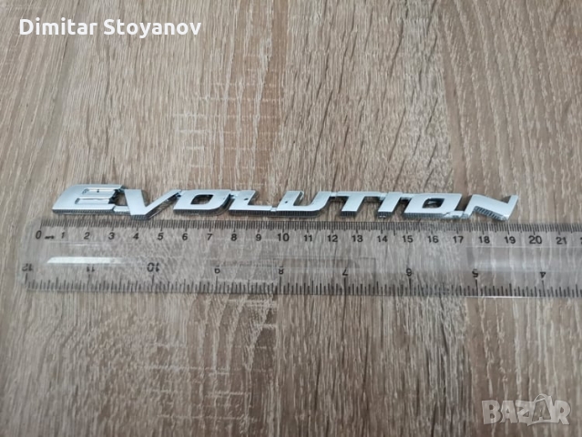 сребрист надпис Mitsubishi Evolution, снимка 2 - Аксесоари и консумативи - 36040205