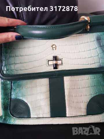 Кожена чанта Aigner, снимка 2 - Чанти - 36010770