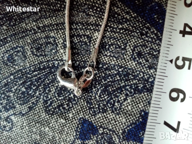 Посребрено дамско колие "Сребърно сърце", снимка 5 - Колиета, медальони, синджири - 53623743