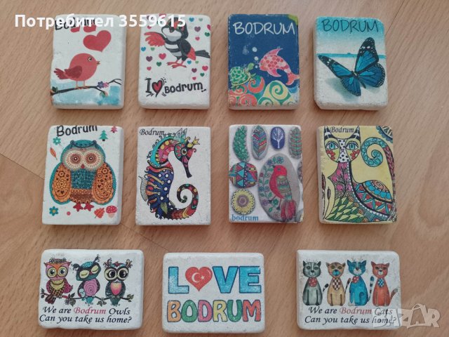 магнити от Бодрум , изработени от камък, снимка 1