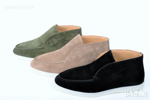 НОВО! Уникален модел дамски обувки от естествен велур