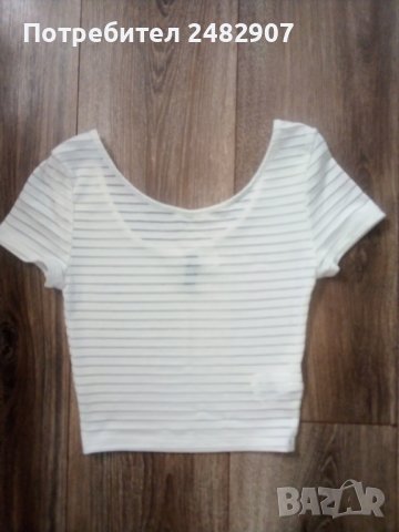 Къса дамска блуза "Н&М" , снимка 1 - Тениски - 42559035