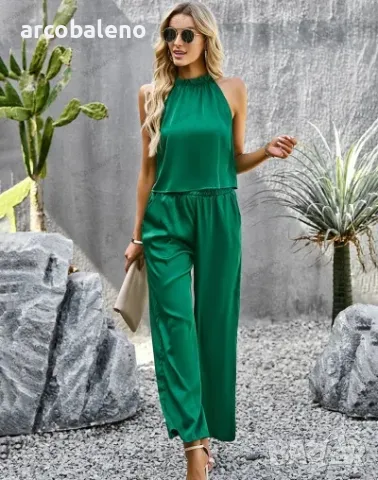 Дамски комплект от две части панталони Temperament Commuter Glossy Fabric, 3цвята , снимка 7 - Комплекти - 40368919