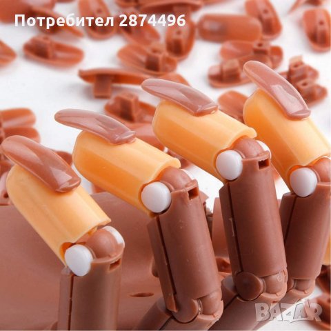 3089 Комплект тренировъчна ръка и 100 броя удължители ( нокти), снимка 7 - Продукти за маникюр - 35789896