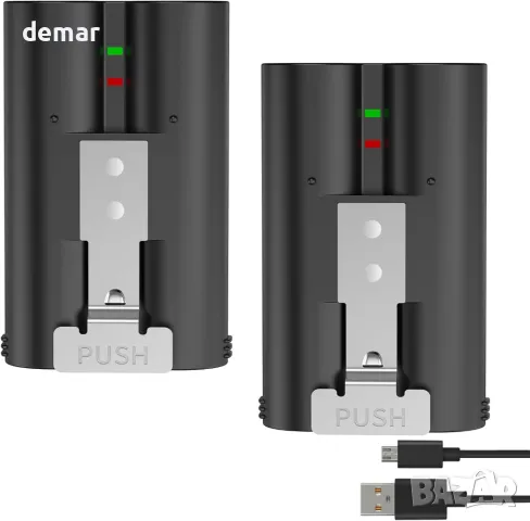 2 броя 6040mAh акумулаторна V4 батерия за Video Doorbell 2/3/3plus/4 и други