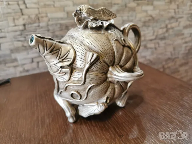 стара кана от тибетско сребро, снимка 5 - Антикварни и старинни предмети - 49243202