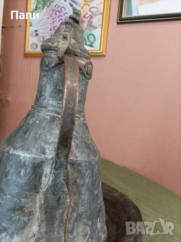 Стар,меден ибрик+медна купа, снимка 6 - Антикварни и старинни предмети - 36420350