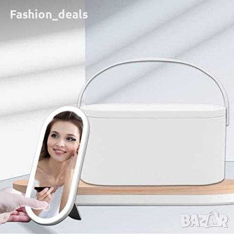 Нова преносима водоустойчива кутия за грим с LED светлина/Момичета, снимка 8 - Samsung - 41571207