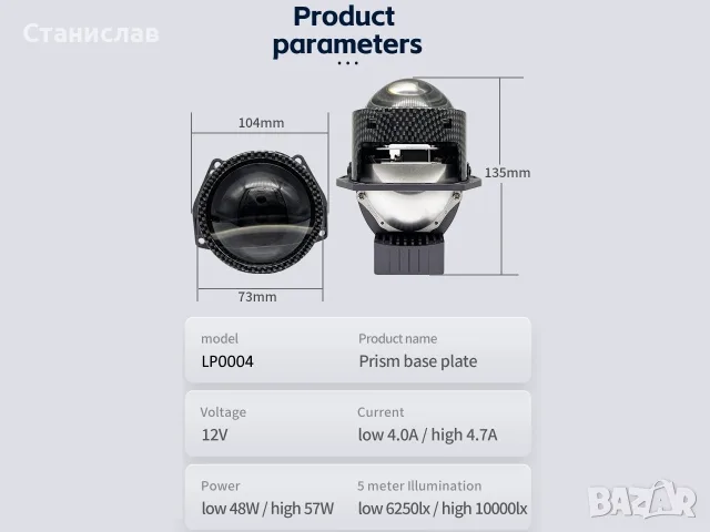 Prism Bi - LED Прожекторна лупа, снимка 2 - Аксесоари и консумативи - 56399319