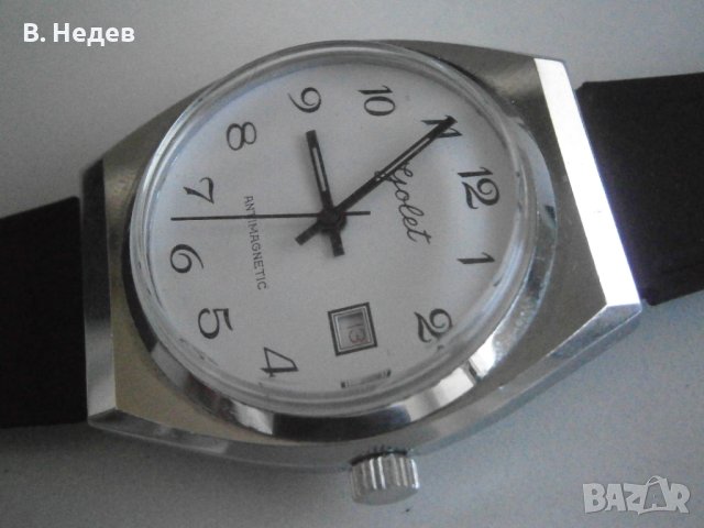 JOLET, antimagnetic, cal 539, case 35mm, снимка 3 - Мъжки - 34588759